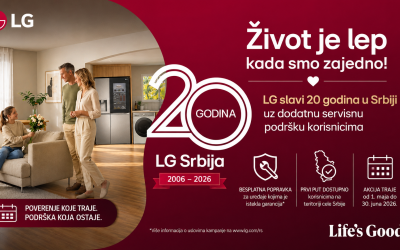 LG slavi 20 godina u Srbiji: Besplatna popravka uređaja van garancije!
