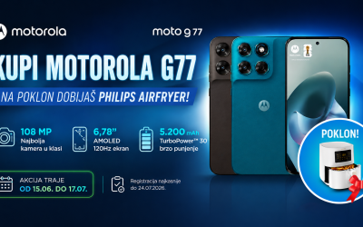 Kupi Motorola G77 i na poklon dobijaš Philips AirFryer